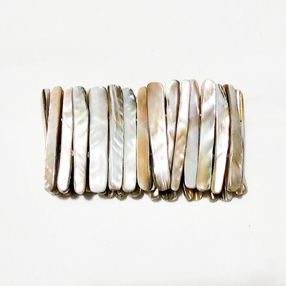 Boutique Abalone shell large shard stretchy bracelet - Picture 9 of 10